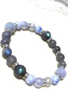 ♢*✧✬ラブラドライト✡✩*《翡翠》ひすい♢デザインブレスレット✯✧*彡♢