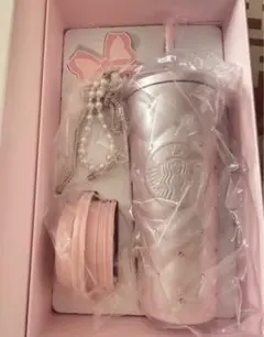 中国スターバックス　ステンレスタンブラー　ラインストーン　バレンタイン