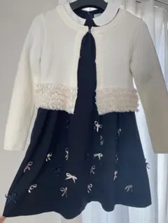 TOCCA フォーマル　ワンピース　120cm リボン刺繍付き　カーディガン