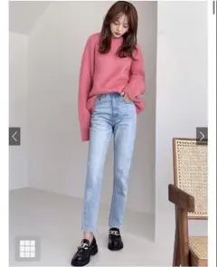 GRL グレイル ハイウエストテーパードデニムパンツ[cu157a] XS