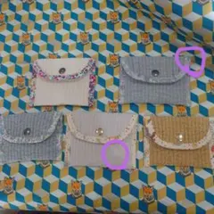 maririn様専用ページ　ハンドメイド　ヌビ×リバティミニポーチ