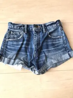 rienda リエンダ デニムショートパンツ 25インチ ブルー