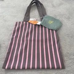 しまむら MAYOコラボ ストライプトートバッグ ポーチ付き