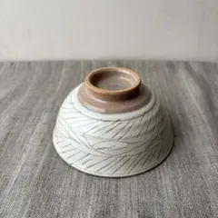 粉引 お茶碗 唐草模様 御本 ペア 陶芸 和食器