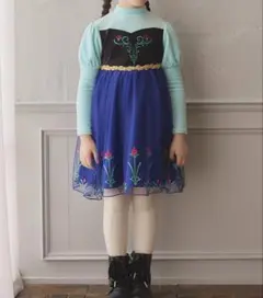 オンワード　anyFAM FROZEN なりきりワンピース　アナ　120