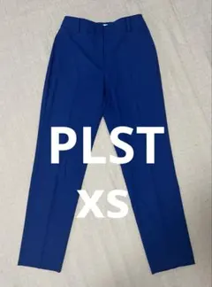 PLST 美品リネンブレンドスティックパンツxs ブルー