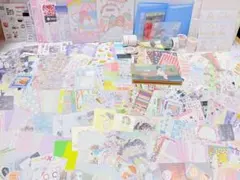 大量紙ものおすそ分けセット　シールとメモたっぷり　手帳デコ　コラージュ素材
