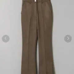 【新品】JEANASIS ジーナシス フレアパンツ ブラウン スウェード素材のサムネイル