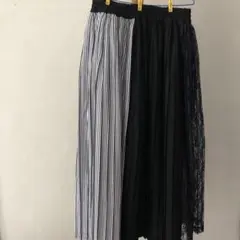 ストライプと黒のプリーツスカート役90cm