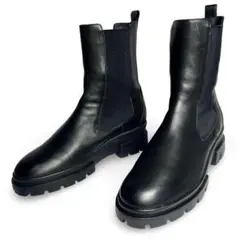 美品✨パラディクルール サイドゴアブーツ トラックソール 黒 24.5