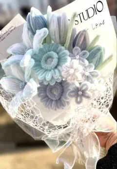 モールフラワー　みるきーブルーな花束(๑˃̵ᴗ˂̵)