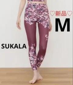♡新品♡SUKALA フルオブフラワーパネルレギンス ローズコッパー M
