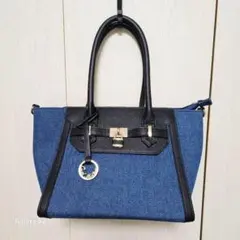 未使用級♥ セシルマクビー ハンドバッグ 2way ネイビー