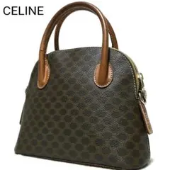 CELINE　ミニ ハンドバッグ マカダム柄 総柄 トリオンフ ドーム型 自立