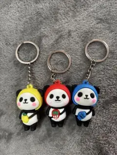 美品❣️パンダ　キーホルダー　3個セット