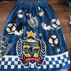 キッズ用サッカー柄ラップタオル（子供用）