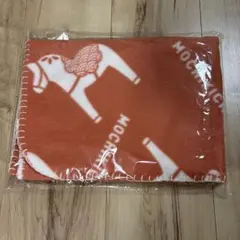 馬デザイン オレンジ ブランケット 約90x60cm