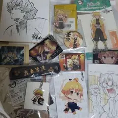 鬼滅の刃我妻善逸　丸井　色紙 ufotable アクリルスタンド　中国　缶バッジ