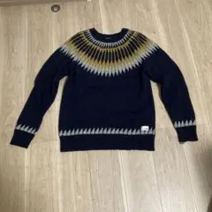 セーター　メンズ　ウール100% J.N.R.D ネイビー ラグラン