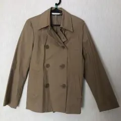 ベージュ ダブルブレスト トレンチコート Mサイズ