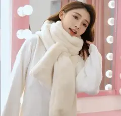 ファー マフラー レディース ショール ロング 大人 ネックウォーマー 防寒