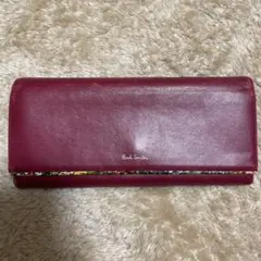 Paul Smith ポールスミス 長財布 バーガンディ　小花柄