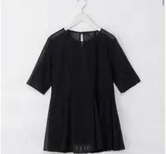 プラステ コットンボイルチュニック ブラック