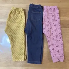 ユニクロ レギンス ズボン かわいい 80 ディズニー ミニー チューリップ