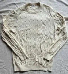 UNIQLO ケーブル編みニットセーター XL アイボリー