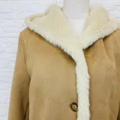 UNIQLO ユニクロ　ムートンタッチフーデットコート　ベージュ　M