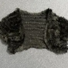 ブラック　ファー カーディガン Mサイズ