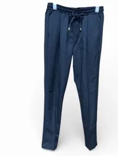 ブラックパンツ タック入り ウエストゴム L 上品カジュアル 少々ストレッチあり