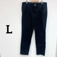 美品✨ストレートデニム 【14】ストレッチ パンツ　ブラック 黒 伸縮性