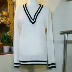 AZULbasic Vネックニット M