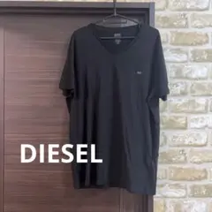 【在庫ラスト】DIESELディーゼル／ロゴ VネックTシャツ XL新品