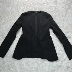 極美品！theory セオリー　ノーカラージャケット　リネンジャケット　ブラック