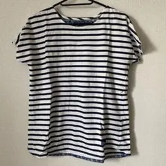 クロコダイル 半袖ストライプTシャツ　サイズM