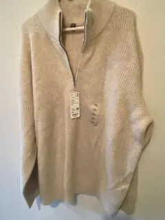 ベージュ ハイネック セーター XXL