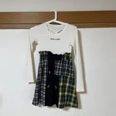 ALGY 長袖ワンピース チェック柄 140センチ