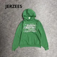 JERZEESカレッジロゴパーカー緑MアメカジUSA大会プリントストリート90sのサムネイル