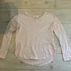 GAP キッズ　女の子　130　長袖Tシャツ　ピンク　ラメ