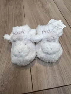 ジェラートピケ　ベビー靴下　きりん