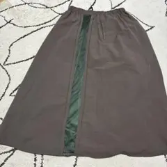 ブラウン フレアスカート サイドポケット付き