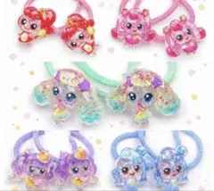 キラキラ キャラクター ヘアゴム 女の子 5点セット【新品、未使用】