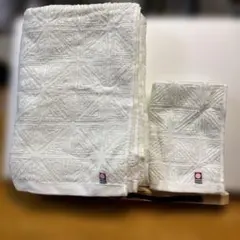 今治　ホワイトタオルセット 大小2枚組