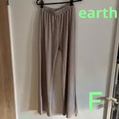 earth music&ecology リブパンツ ベージュ F