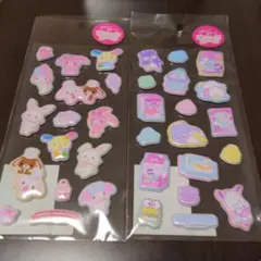 サンリオ　ぷくっとシール　ヘイセイウサギ　はぴだんぶい　スイーツ