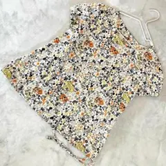 ごるし様専用フェリシモ パフスリーブドロストカットソー Vネック 半袖 ベージュ