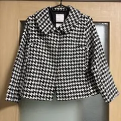 テーラードジャケット 白黒ハウンドトゥース　K009