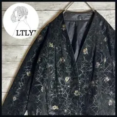 希少✨️ 90s 本革レザー レザージャケット 和柄 アウター ブラック 黒 金